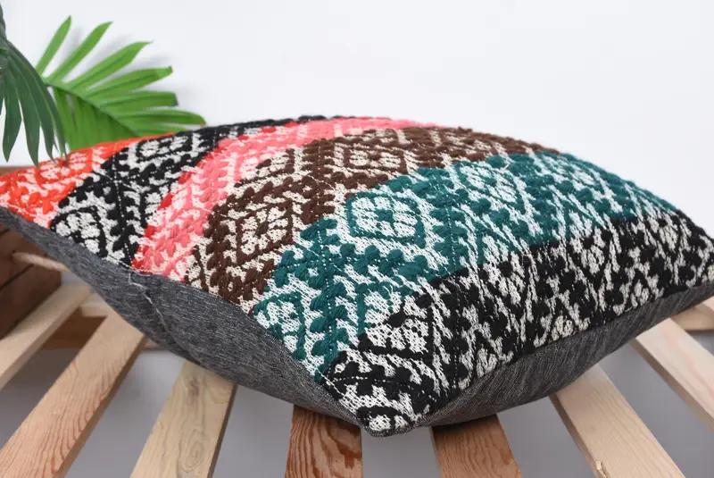 16x16 Pink Pillow Cover, Handmade Kilim Cushion, Turkish Pillow, Cushion Cover, Wool Kilim Pillow Cushion Case, Pillow for Couch - 6