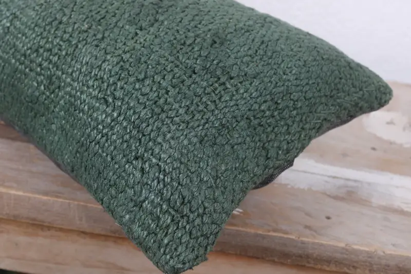 Pillow for Couch, Outdoor Pillow Case, Pillow Cover, Custom Cushion, Kilim Cushion Sham, 8x16 Green Cushion Cover, Pillow for Sofa - 6