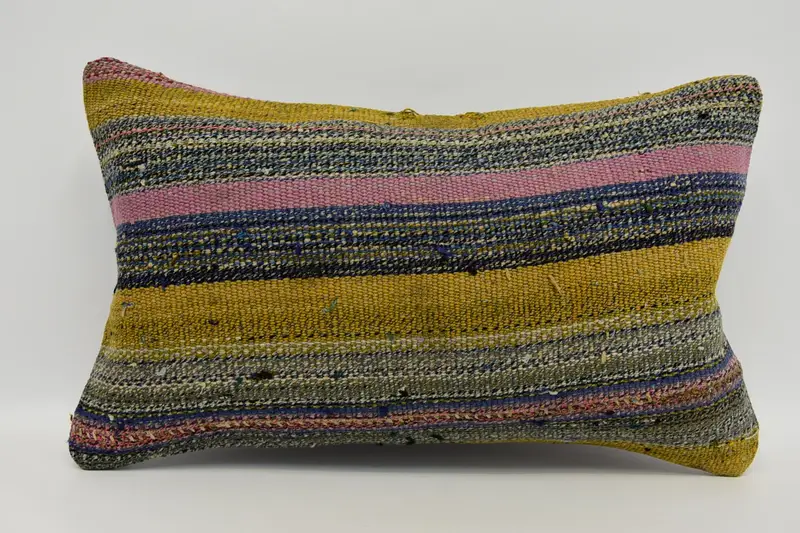 Boho Pillow, Nautical Throw Cushion, Home Decor Pillow, Neutral Pillow Sham, Vintage Pillow, 12x20 Blue Pillow, Pillow Cover, Authentic Cushion Case - 1