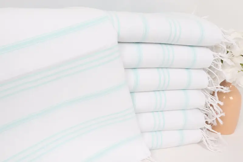 40x24 Pamuklu çizgili havlu, monogram havlu, özel el havlu, eve taşınma hediyesi, Sevgililer Günü Hediye Fikri, Küçük Banyo Havlular, Kişiselleştirilmiş Hediye - 1