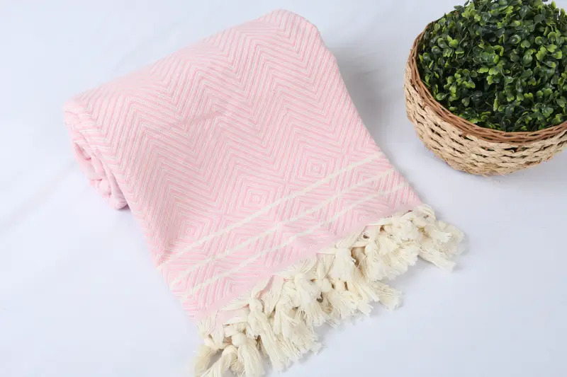 Bridesmaid Gifts, Woven Throw Blanket, Wedding Anniversary Gift, Monogram Beach Blanket, Wedding Favors, 96x70 Cotton Diamond Towel, Bachelor Gifts - 3