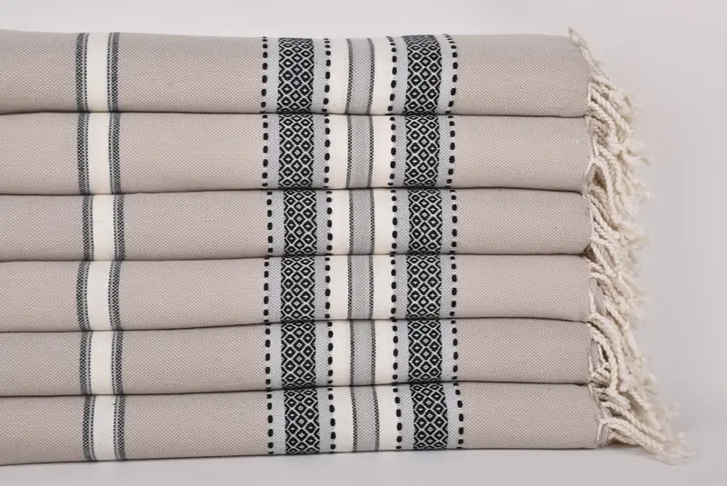 Towel With Name, Turkish Towel Bulk, 70x40 Cotton Striped Towel, Custom Wedding Gift, Personalized Gift For Her, Best Friend Gift, Embroidered Towel - 2