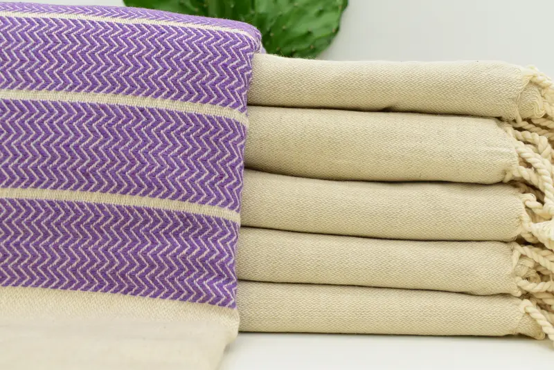 Personalized Wedding Gift, Bachelorette Party Favor, Embroidered Towel, Turkish bath towel for spa, Best Friend Gift, 68x40 Linen Zig zag Towel - 1