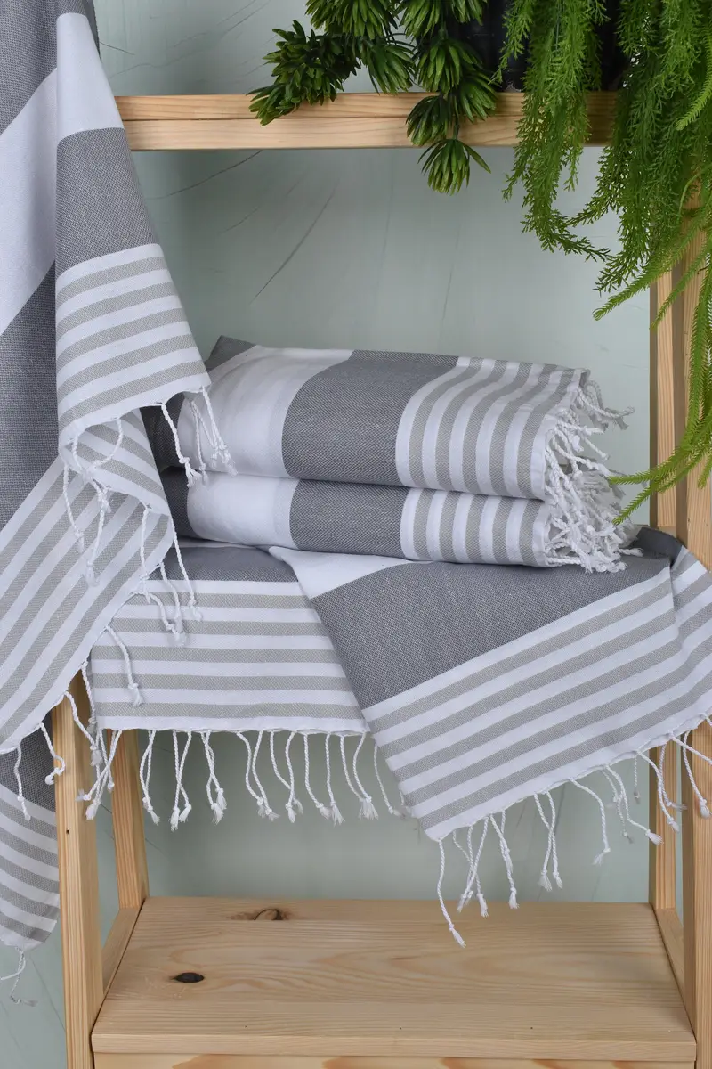 Gift For Her, Turkish Hand Towel, Custom Gifts, Monogram Kitchen Towel, Organic Towel, Personalized Gift, Bachelor Towel, 40x24 Cotton Striped Towel - 6