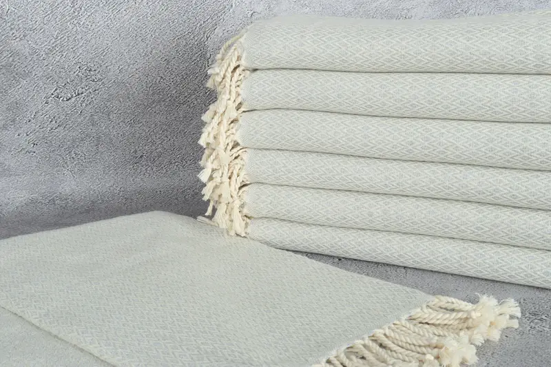 Sand-resistant Turkish towel for the beach, Home Decor Towel, Quick-dry peshtemal, Gift For Her, 70x40 Cotton Diamond Towel, Quick-dry towel - 2