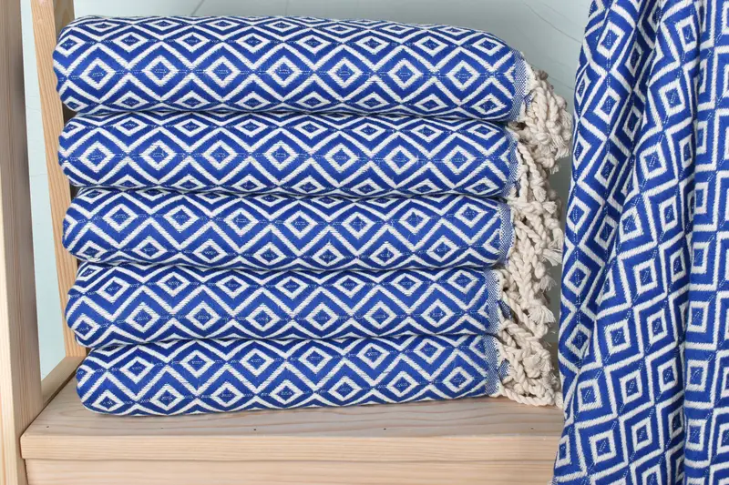 Guest Towel, Eco-Friendly Turkish Towel, Gift For Her, 70x40 Cotton Diamond Towel, Yoga Towel, Turkish bath towel, Customized Towels, Wedding Favors - 1