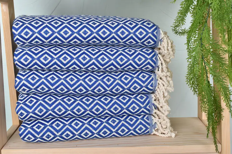 Guest Towel, Eco-Friendly Turkish Towel, Gift For Her, 70x40 Cotton Diamond Towel, Yoga Towel, Turkish bath towel, Customized Towels, Wedding Favors - 2
