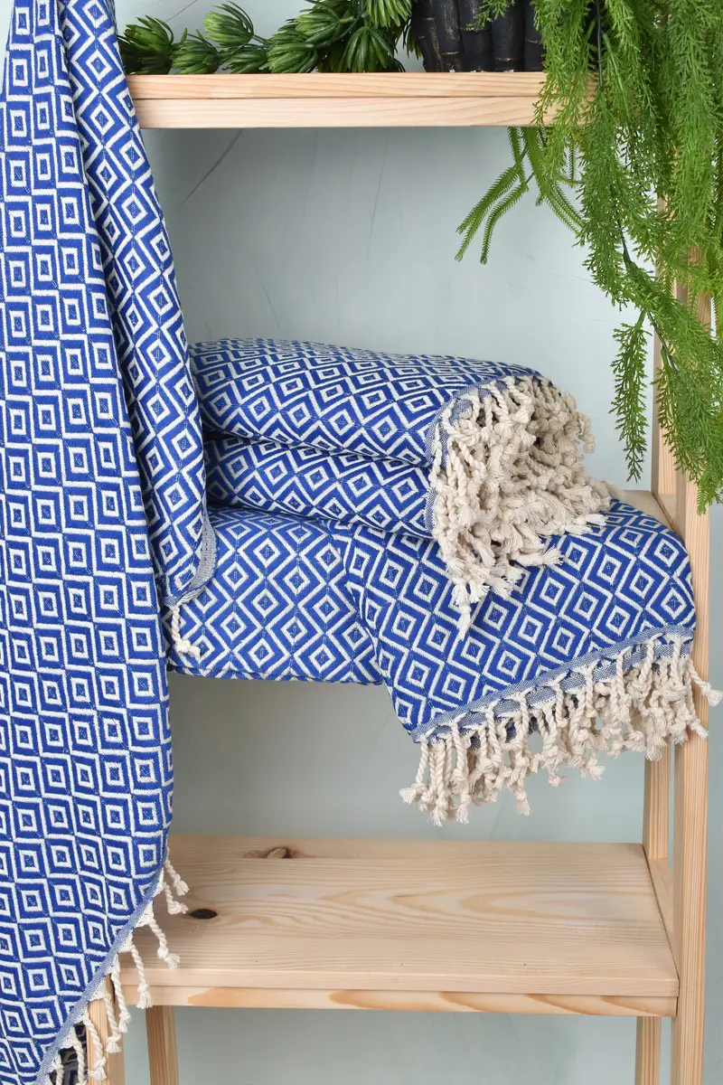Guest Towel, Eco-Friendly Turkish Towel, Gift For Her, 70x40 Cotton Diamond Towel, Yoga Towel, Turkish bath towel, Customized Towels, Wedding Favors - 6