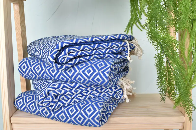 Guest Towel, Eco-Friendly Turkish Towel, Gift For Her, 70x40 Cotton Diamond Towel, Yoga Towel, Turkish bath towel, Customized Towels, Wedding Favors - 7