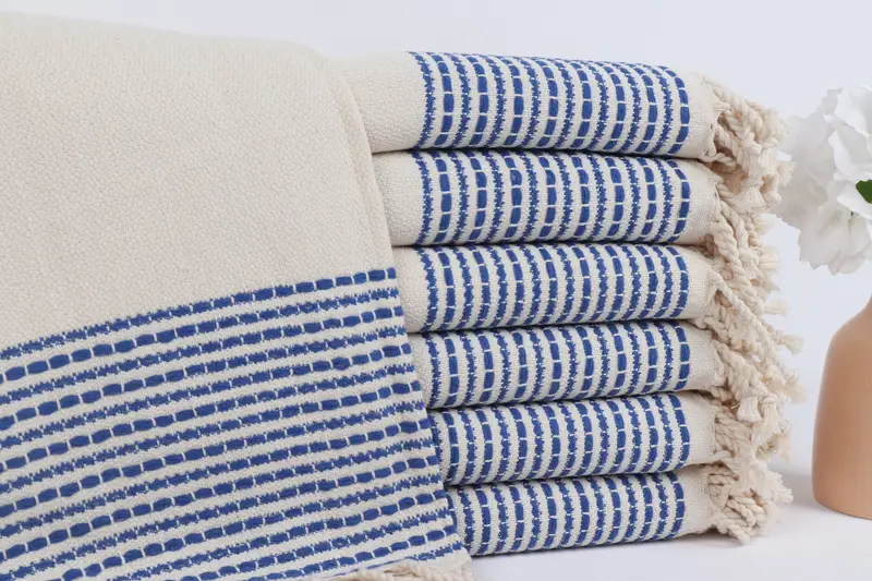 Engagement Gift, Wedding Gifts Towel, Bridemaids Beach Towel, 70x36 Cotton Striped Towel, Gym Towel, Beach towel, Bachelorette Party Favors - 1