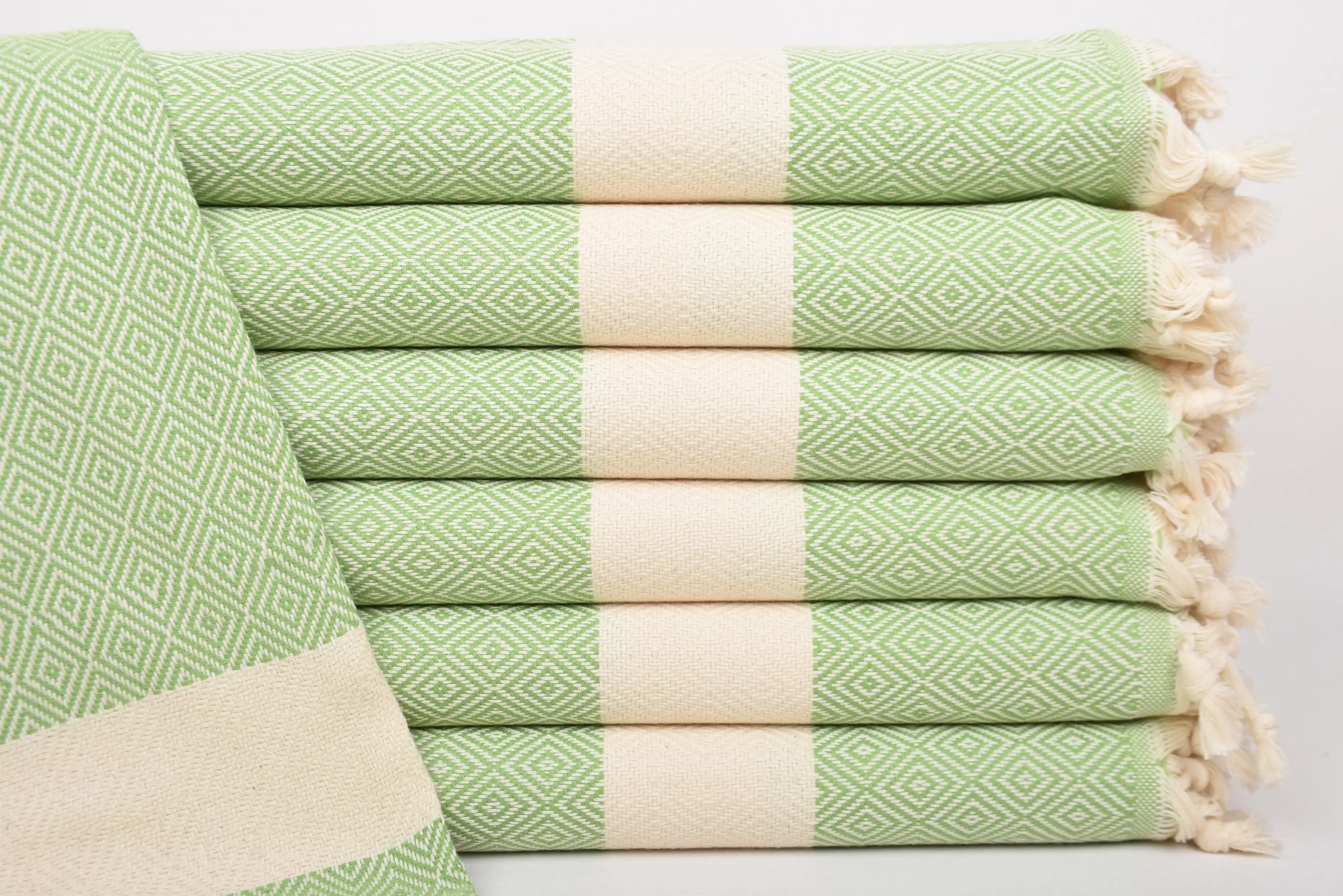 Bridal Shower Favor Turkish Organic Cotton Diamond Tea Towel, 36x20 - 1