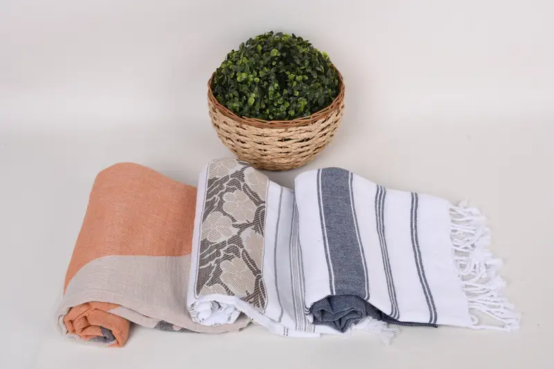 Peshtemal Towel, Gift For Boyfriend, Unique Wedding Gift, Organic Turkish towel, Turkish Towel Set, 70x40 Cotton Set of 8 Towel, Luxury towel - 8