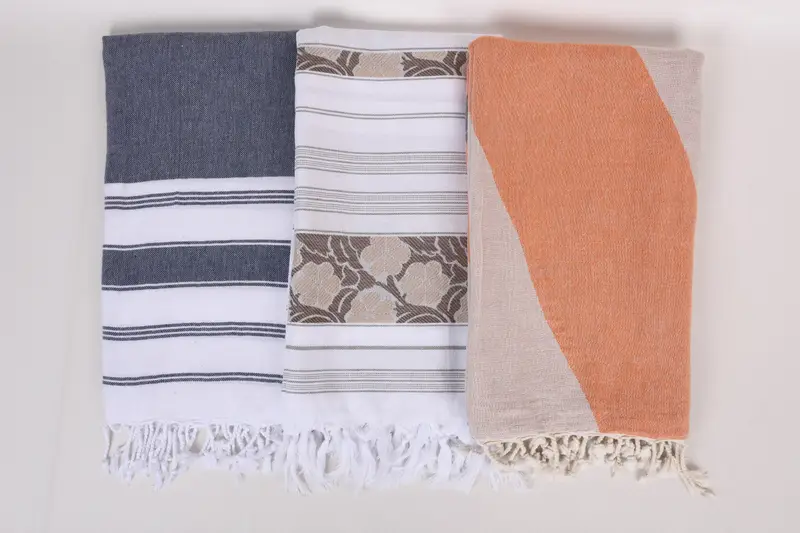 Peshtemal Towel, Gift For Boyfriend, Unique Wedding Gift, Organic Turkish towel, Turkish Towel Set, 70x40 Cotton Set of 8 Towel, Luxury towel - 7