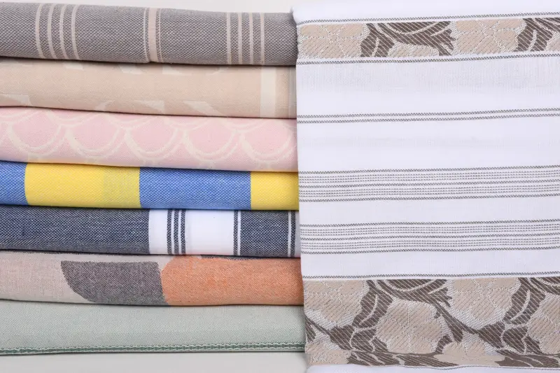 Peshtemal Towel, Gift For Boyfriend, Unique Wedding Gift, Organic Turkish towel, Turkish Towel Set, 70x40 Cotton Set of 8 Towel, Luxury towel - 1