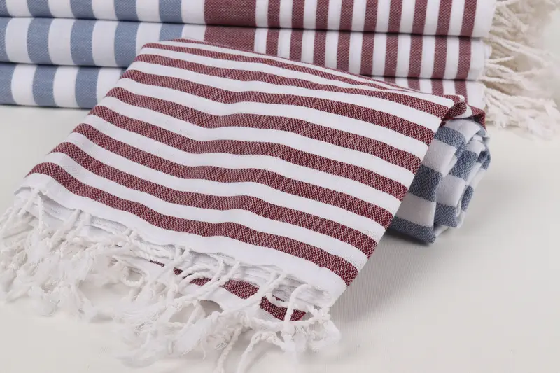 68x36 Cotton Striped Towel, Gift For Him, Gift Boxes Towel, Bulk Order Towel, Sand-resistant towel, Hammam Towel USA, Summer Towel, Beach Towel Gift - 4