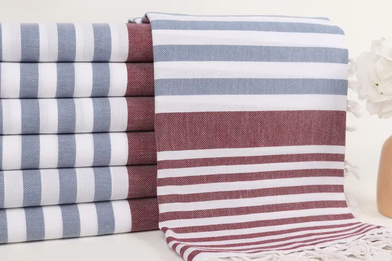 68x36 Cotton Striped Towel, Gift For Him, Gift Boxes Towel, Bulk Order Towel, Sand-resistant towel, Hammam Towel USA, Summer Towel, Beach Towel Gift - 2
