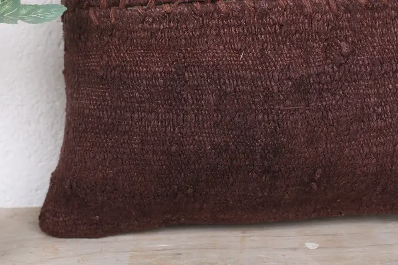 Cushion Cover, Vintage Kilim Pillow, 12x12 Brown Pillow Cover, Nautical Throw Pillow Sham, Antique Pillows, Vintage Throw Pillow, Kilim Cushion Sham - 3