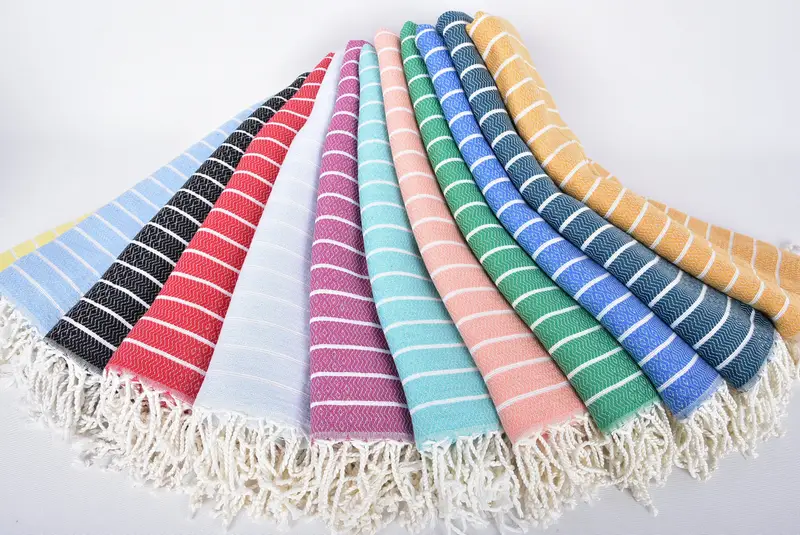 Bridesmaid Favors, 70x40 Cotton Striped Towel, Beach Towel Bulk, Gift For Him, Turkish hand towel, Bachelorette Party Gifts For Bride, Pool Towels - 4