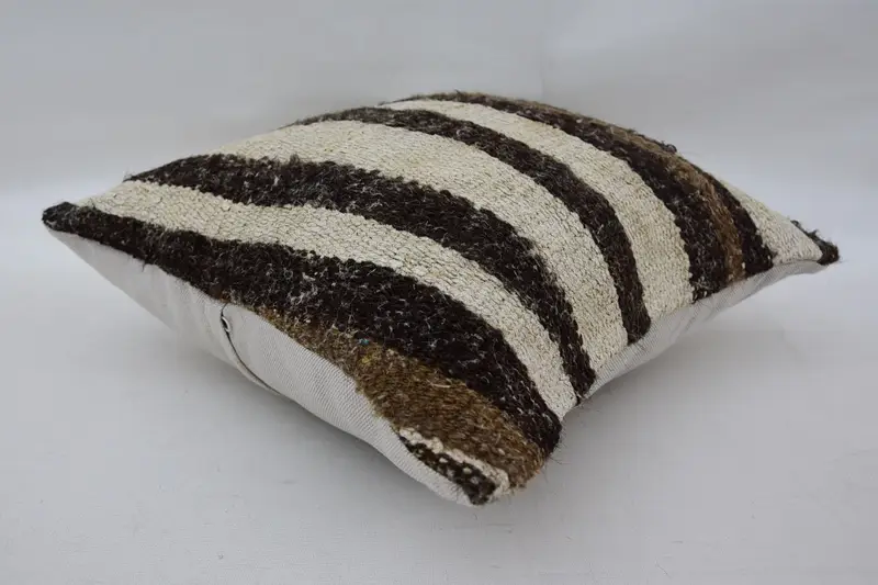 Kilim Cushion Sham, Tribal Pillow Sham, Pillow Cover, Boho Pillow, 16x16 White Pillow Cover, Vintage Pillow, Outdoor Bolster Pillow Case - 6