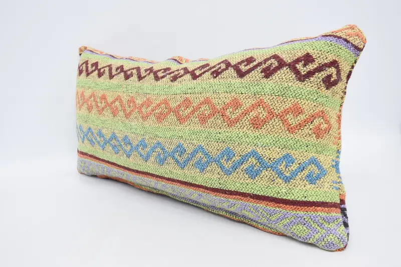 Outdoor Cushion, 12x24 Yellow Pillow Cover, Cushion Case, Antique Pillows, Vintage Kilim Throw Pillow, Gift Pillow, Patio Cushion Case - 4