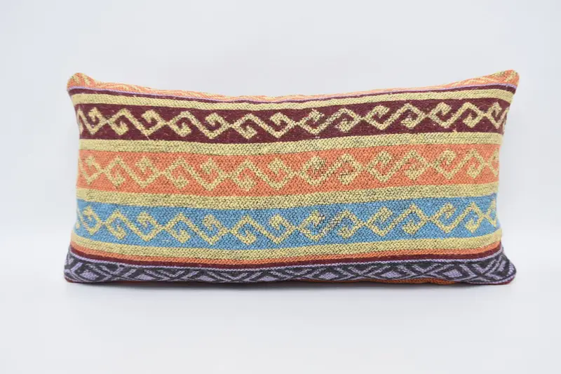 Outdoor Cushion, 12x24 Yellow Pillow Cover, Cushion Case, Antique Pillows, Vintage Kilim Throw Pillow, Gift Pillow, Patio Cushion Case - 5