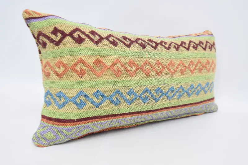 Outdoor Cushion, 12x24 Yellow Pillow Cover, Cushion Case, Antique Pillows, Vintage Kilim Throw Pillow, Gift Pillow, Patio Cushion Case - 3