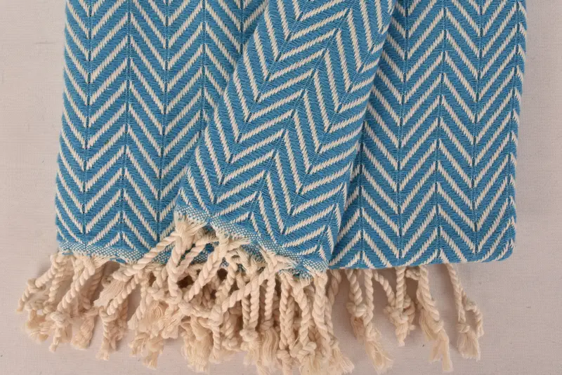Absorbent towel, Monogram Beach Towel, Bridesmaid Proposal Gift, 70x40 Cotton Chevron Towel, Luxury Turkish beach towel with fringe, Wedding Gift - 4