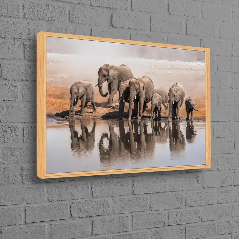 Zarif Safari Yaban Hayatı Kanvası: Çiftlik Evi Dekoru Baskılı Başyapıt