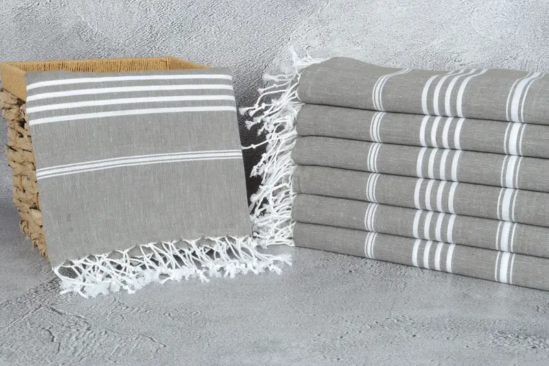 Custom Name Towel, Large Turkish Towel, 76x40 Cotton Striped Towel, Turkish beach towel, House Warming Gift, Bachelorette Party Decorations - 3