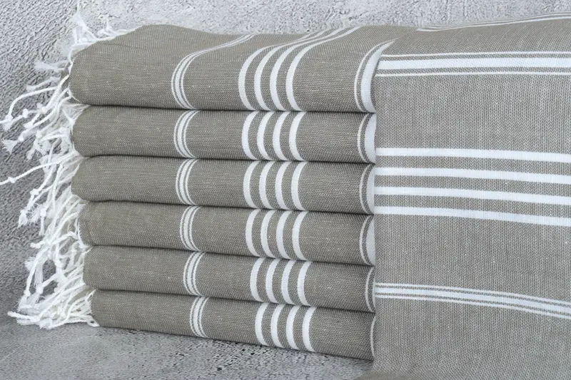 Custom Name Towel, Large Turkish Towel, 76x40 Cotton Striped Towel, Turkish beach towel, House Warming Gift, Bachelorette Party Decorations - 1