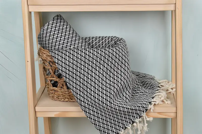 Luxury Turkish peshtemal beach towel, Best Friend Christmas Gift, 68x40 Cotton Geometric Towel, Quick-dry peshtemal, Thin towel, Home Decor Gifts - 4