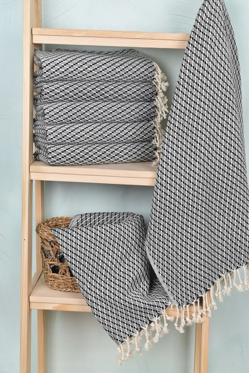 Luxury Turkish peshtemal beach towel, Best Friend Christmas Gift, 68x40 Cotton Geometric Towel, Quick-dry peshtemal, Thin towel, Home Decor Gifts - 3