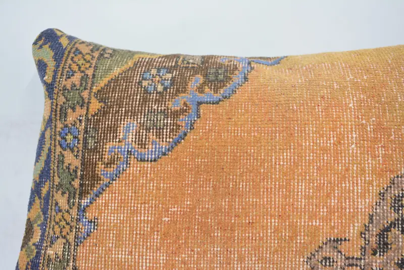 16x24 Yellow Cushion, Vintage Pillow Sham, Boho Pillow Sham Cover, Pillow for Sofa, Pillow, Aztec Pillow Case, Antique Pillows - 2
