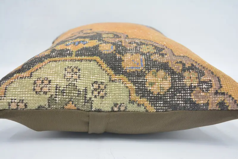16x24 Yellow Cushion, Vintage Pillow Sham, Boho Pillow Sham Cover, Pillow for Sofa, Pillow, Aztec Pillow Case, Antique Pillows - 5