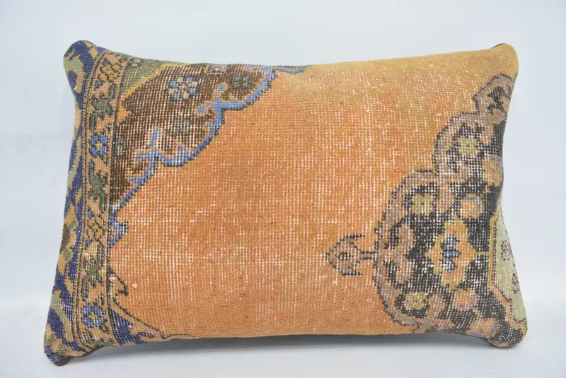 16x24 Yellow Cushion, Vintage Pillow Sham, Boho Pillow Sham Cover, Pillow for Sofa, Pillow, Aztec Pillow Case, Antique Pillows - 1