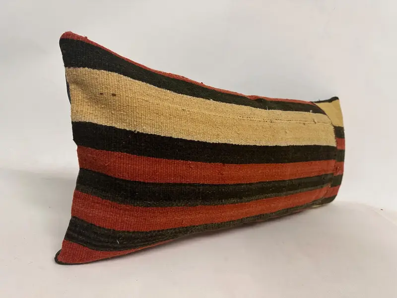 Neutral Cushion, Custom Cushion Cover, Boho Pillow Sham Cover, 16x36 Orange Pillow Case, Kilim Pillow, Pillow Case, Ethnical Kilim Rug Pillow - 3