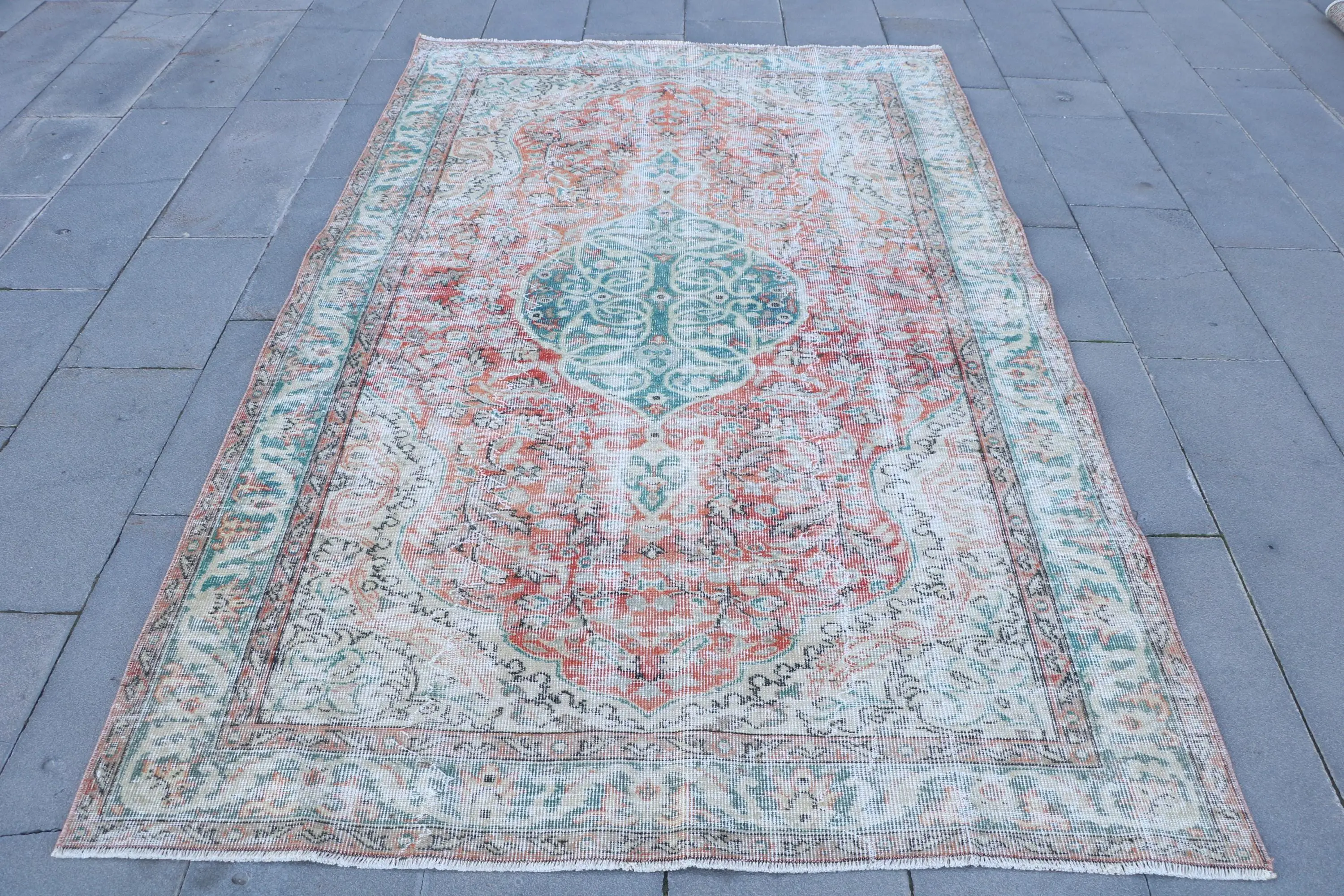 5,1x8,2 ​​ft Teppich, großer Vintage Teppich, roter Teppich - 1