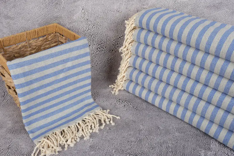 Large Turkish Towel, Custom Gift, Mexico Bachelorette Party Gifts, Sand-free towel, Custom Bath Towel, Wedding For Favor, 70x36 Cotton Striped Towel - 3