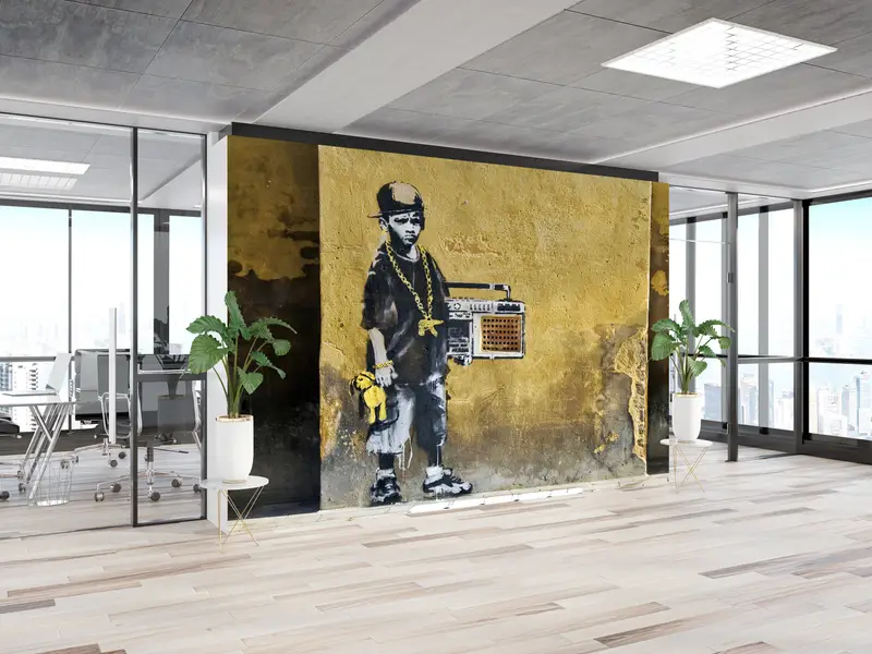Custom Wall Paper, Modern Wall Paper, Paper Wall Art, Hip Hop Rap Banksy Wall Paper, Street Wallpaper, , Banksy Boy Wallpaper, - 8