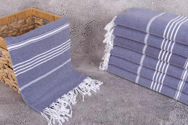 Turkish Beach Towel Monogram, Embroidery Towel, Summer Gift, Personalized Towel, 70x40 Cotton Striped Towel, Handmade Gift, Engagement Gift - 3