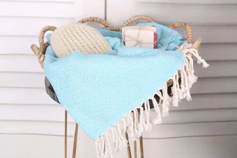 Summer Gift, Welcome Wedding Gift, Turkish Towel Beach, Handmade Turkish Towel, Bachelorette Party Decorations, 70x40 Cotton Diamond Towel - 2