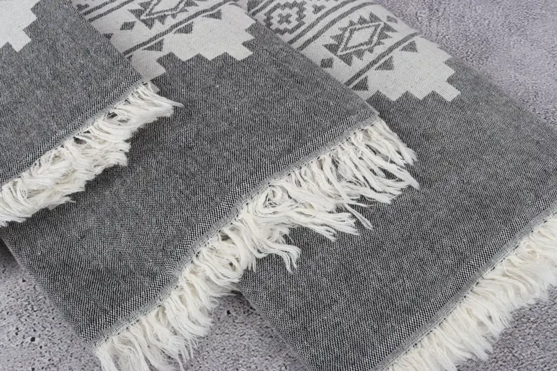 Gifts For Him, Best Friend Wedding Gift, 70x36 Cotton Aztec Towel, Monogrammed Beach Towel, Anniversary Gift For Her, Bridal Shower Gift - 5