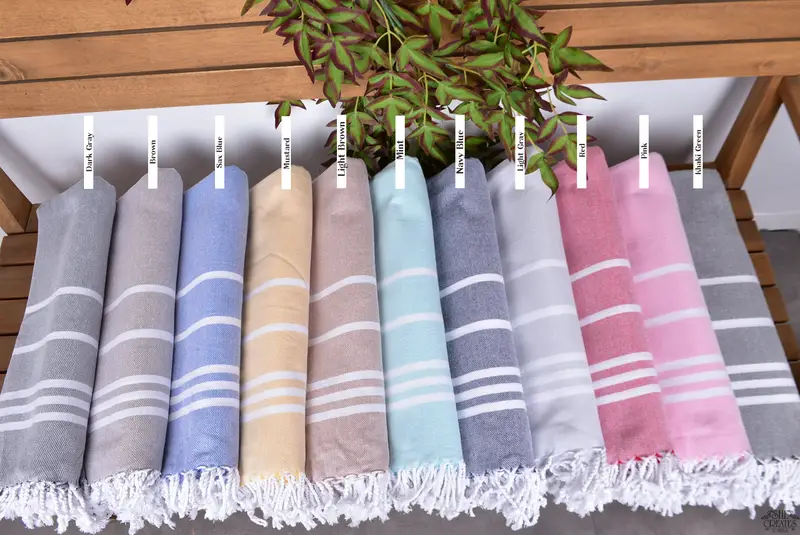 Personalisiertes Handtuch, 70x40 Baumwollstreifenhandtuch, Valentinstag Geschenk für sie, Bachelorette Partygeschenk, Trauzeuggeschenke, Schnellrohr-Strandtuch - 2
