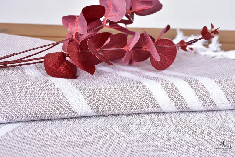 Personalisiertes Handtuch, 70x40 Baumwollstreifenhandtuch, Valentinstag Geschenk für sie, Bachelorette Partygeschenk, Trauzeuggeschenke, Schnellrohr-Strandtuch - 6