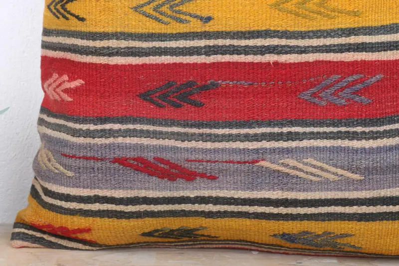 Pillow Sham, 24x24 Red Pillow Cover, Gift Pillow, Interior Designer Pillow, Antique Pillows, Natural Pillow, Square Throw Cushion Case - 3