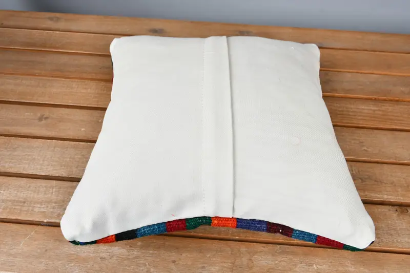 Customized Pillow Sham, Boho Pillow Sham Cover, 12x12 Blue Cushion Case, Throw Kilim Pillow, Chair Pillow, Gift Pillow, Pillow - 5