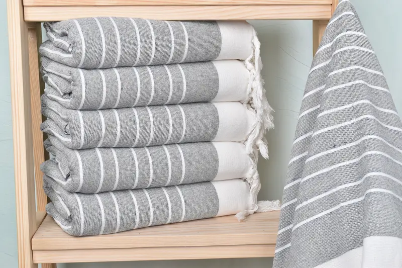 Custom Towel Khaki Green Cotton Linen 40x67 Inches