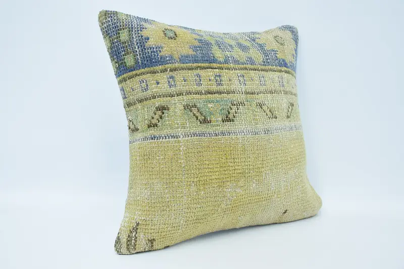 Pillow for Couch, 18x18 Beige Pillow, Pillow, Vintage Kilim Pillow Pillow Case, Seat Pillow Case, Antique Pillows, Turkish Kilim Pillow - 3