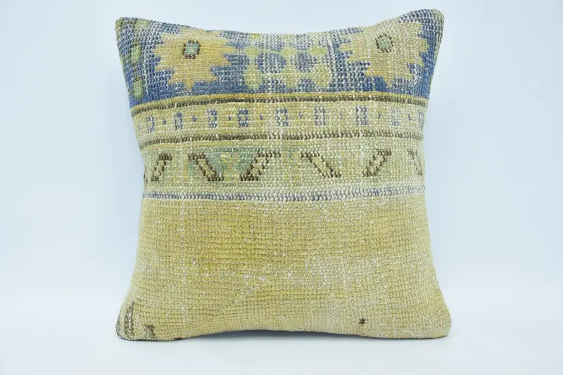 Pillow for Couch, 18x18 Beige Pillow, Pillow, Vintage Kilim Pillow Pillow Case, Seat Pillow Case, Antique Pillows, Turkish Kilim Pillow - 1