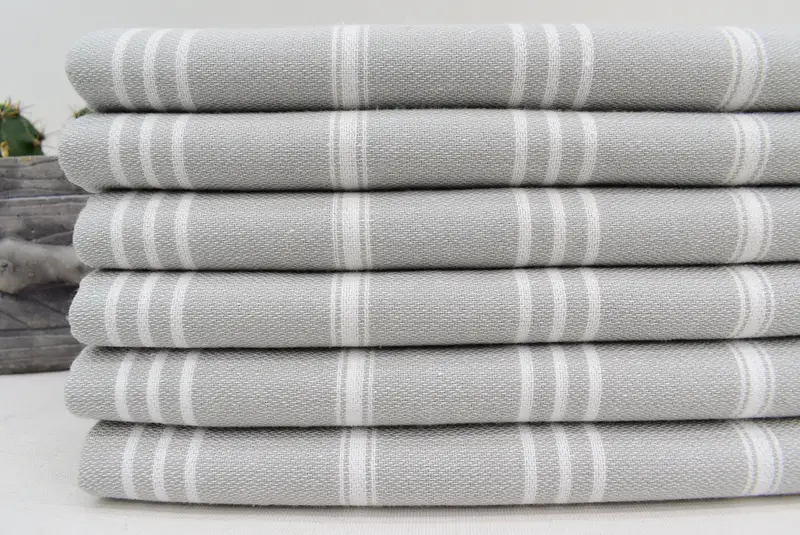 Yaz havlu, organik havlu, küçük banyo havlu, özel el havlu, 40x24 pamuklu çizgili havlu, erkek arkadaş hediyesi, monogram mutfak havlu, küçük havlu - 2